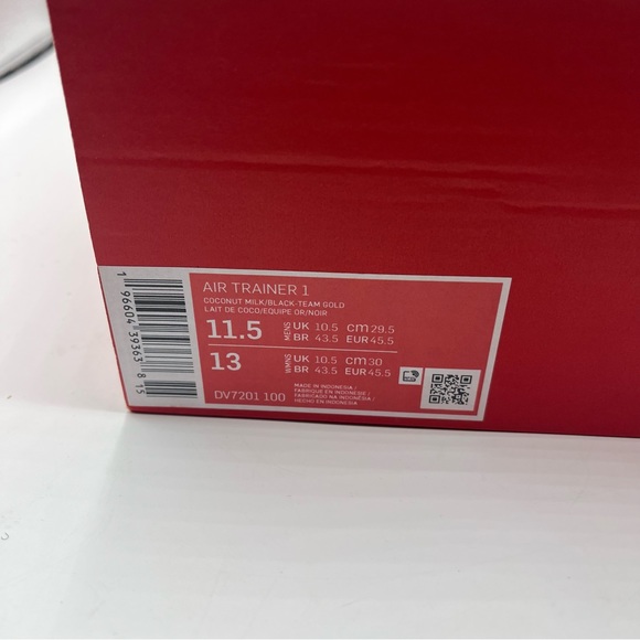 Nike Air Trainer 1 Mid Mens Lace Up Training Shoes DV7201-100 Cream Sz 11.5 main image 4